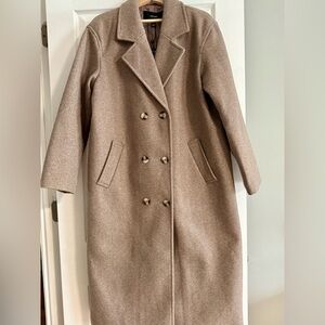 VERO MODA  Women’s Padded Long Coat. Size : L. Color: Brown / melange.